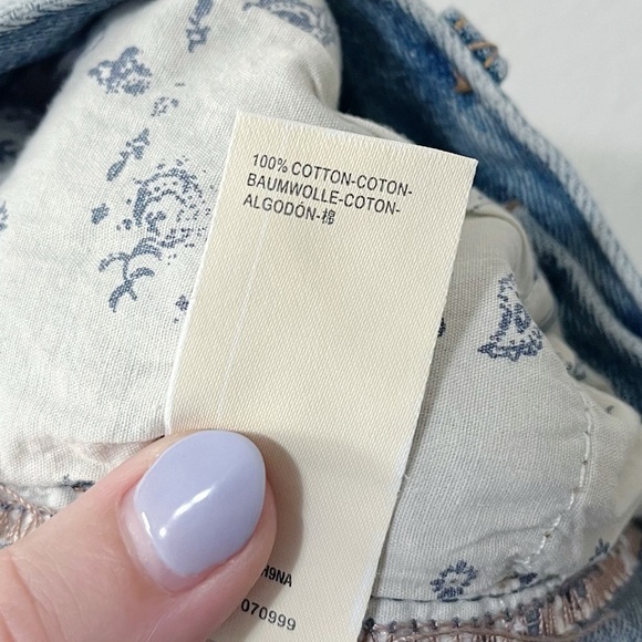 Free People We the Free Denim Bermuda Sequoia Jean Short Jorts Surfs Up Size 27 - Picture 13 of 13